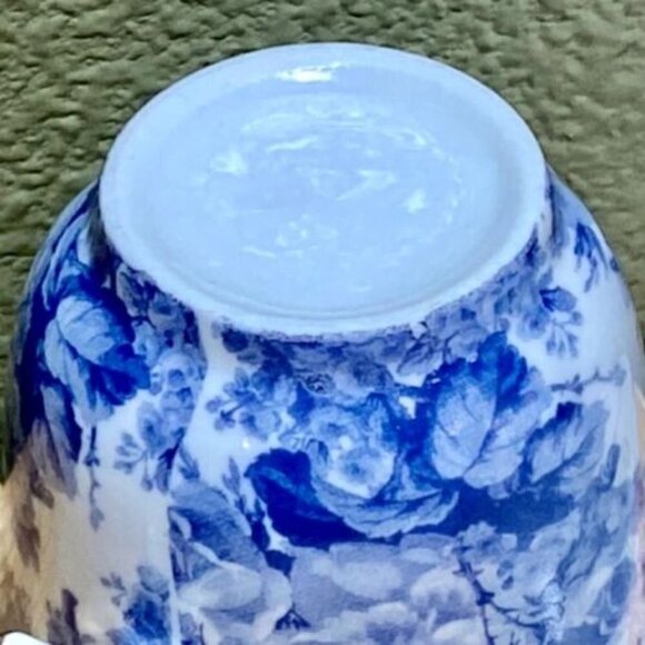 A Special Place 2003 Small Tea Cup & Sauce Blue/White Floral Butterfly Handle - Picture 9 of 12